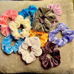 Velvet Scrunchie Set of 10